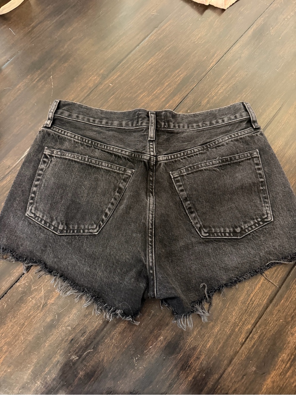 AGOLDE Black High-Waist Denim Cutoff Shorts - Women's